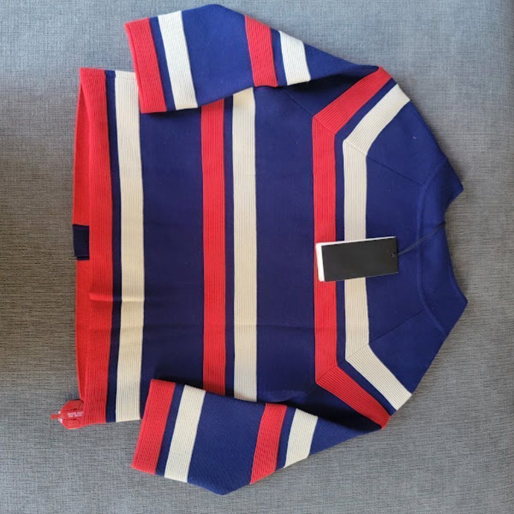 Gucci Women Silvie Striped Wool Cardigan Size Medium - Picture 13 of 16